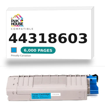 Okidata 44318603 C New Compatible Cyan Toner Cartridge