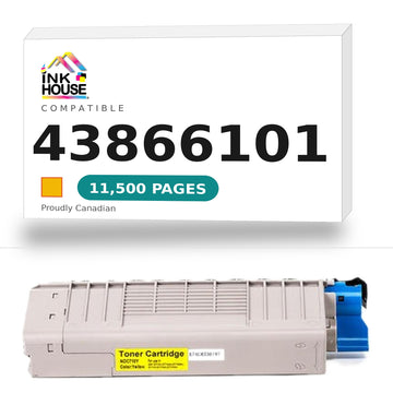 Okidata 43866101 Y New Compatible Yellow Toner Cartridge