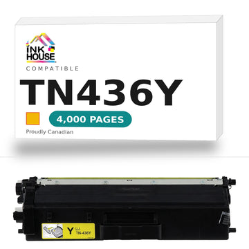 Brother TN436Y Compatible Yellow Toner Cartridge (High Yield of TN433 Yellow)