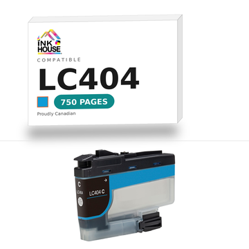 Brother LC404 Cyan compatible ink cartridge, 750 pages