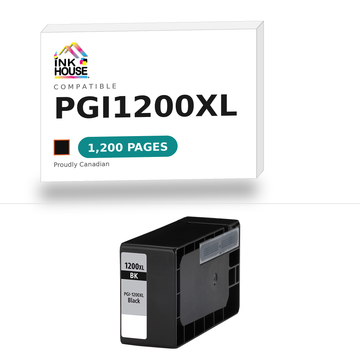 PGI1200XL Black compatible ink cartridge, 1,200 pages