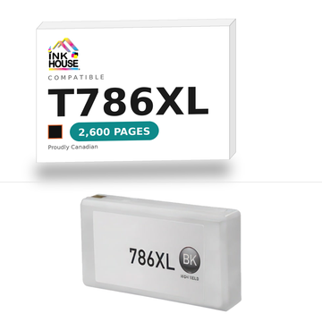 T786XL Black compatible ink cartridge, 2,600 pages