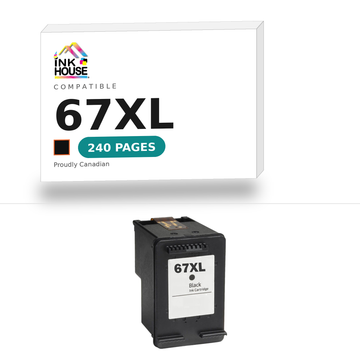 67XL Black compatible ink cartridge, 240 pages