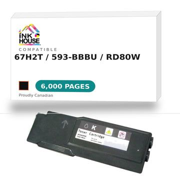 Dell Toner Cartridge, Laser, High Yield, Black, (67H2T)
