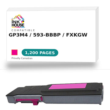 Dell Toner Cartridge, Laser, Standard Yield, Magenta, (GP3M4)