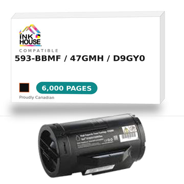 593BBMF Compatible Dell Toner Cartridge, Laser, [High Yield], Black, (47GMH) for Dell H815dw Dell S2810dn Dell S2815dn
