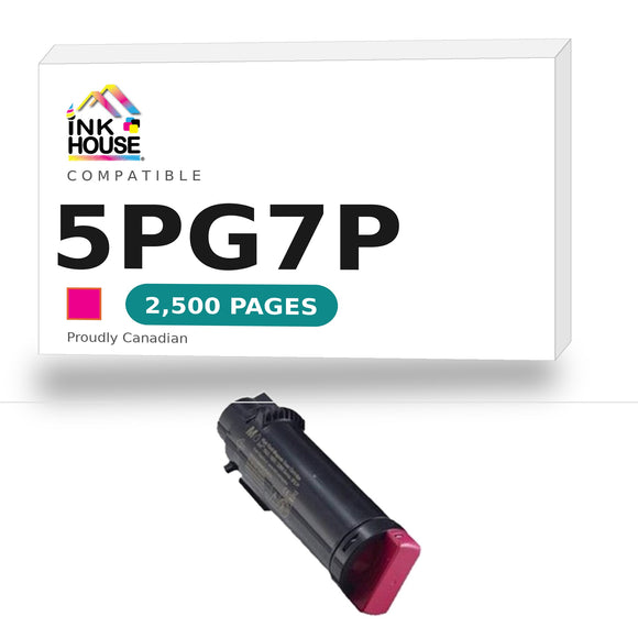 Compatible Dell Toner Cartridge, Laser, High Yield, Magenta, (5PG7P)