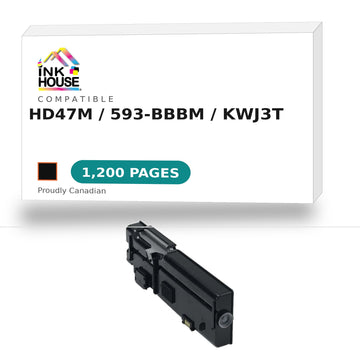 Compatible Dell Toner Cartridge, Laser, Standard Yield, Black, (HD47M)
