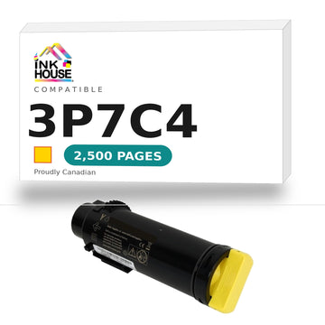Compatible Dell Toner Cartridge, Laser, High Yield, Yellow, (3P7C4)