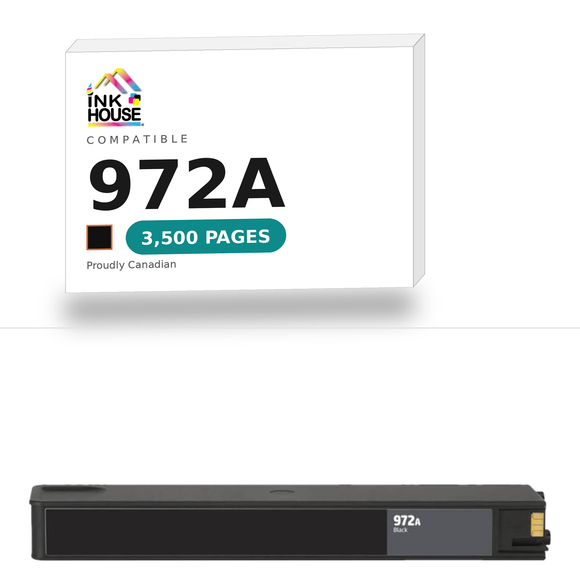 972A Black compatible ink cartridge, 3,500 pages