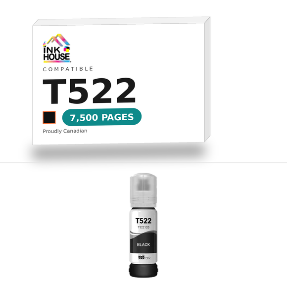 T522 Black compatible ink cartridge, 7,500 pages