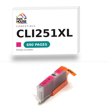 CLI251XL Magenta compatible ink cartridge, 690 pages
