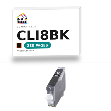 CLI8BK Black compatible ink cartridge, 280 pages