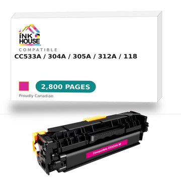 Compatible HP 304A (CC533A) / 305A (CE413A) / 312A (CF383A) / CANON 118 New  Magenta Toner Cartridge