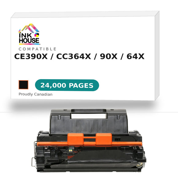 Compatible HP CE390X (HP 90X)/CC364X (HP 64X) Black Toner Cartridge