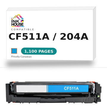 Compatible HP 204A (CF511A) Cyan Toner Cartridge (Updated CHIP)
