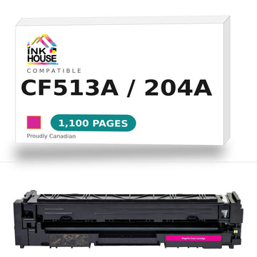Compatible HP 204A (CF513A) Magenta Toner Cartridge (Updated CHIP)