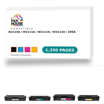 HP 206A W2110A W2111A W2112A W2113A Compatible Toner Cartridge BK/C/M/Y  NO CHIP