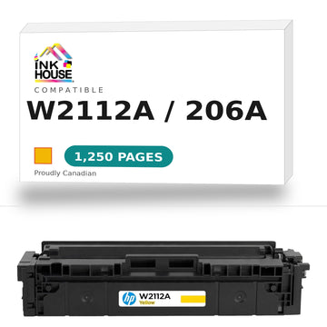 HP 206A W2112A Compatible Yellow Toner Cartridge  NO CHIP