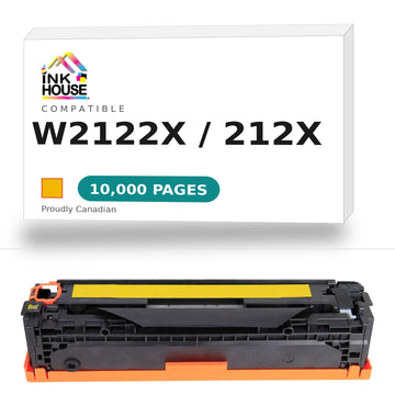 Compatible HP 212X W2122X Yellow Toner Cartridge High Yield - With Chip (Updated CHIP) - 0