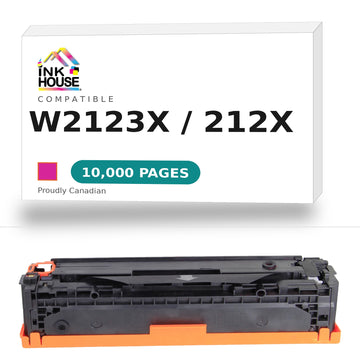 Compatible HP 212X W2123X Magenta Toner Cartridge High Yield - With Chip (Updated CHIP)