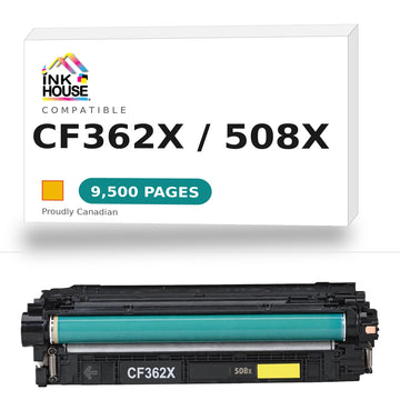 Compatible HP 508X CF362X Yellow Toner Cartridge High Yield 9500 Pages