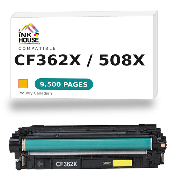 Compatible HP 508X CF362X Yellow Toner Cartridge High Yield 9500 Pages