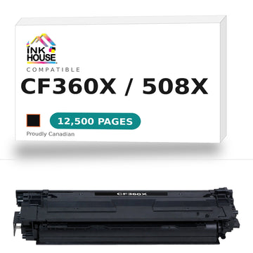 Compatible HP 508X CF360X Black Toner Cartridge High Yield 9500 Pages