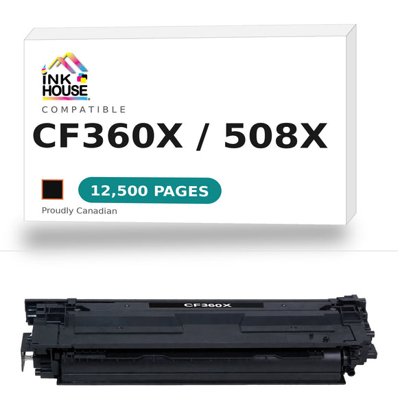 Compatible HP 508X CF360X Black Toner Cartridge High Yield 9500 Pages