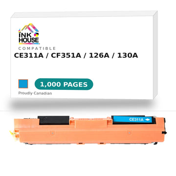 Compatible HP 126A (CE311A)/ HP 130A (CF351A) New  CYAN Toner Cartridge - 0