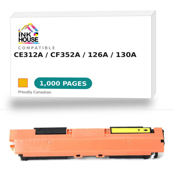 Compatible HP 126A (CE312A)/ HP 130A (CF352A) New YELLOW Toner Cartridge - 0