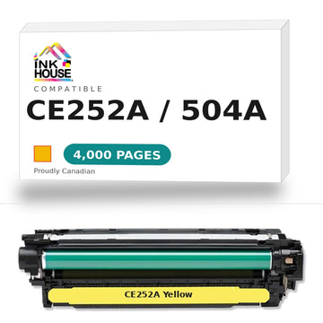 HP CE252A Remanufactured High Quality  Yellow Toner Cartridge (HP 504A)