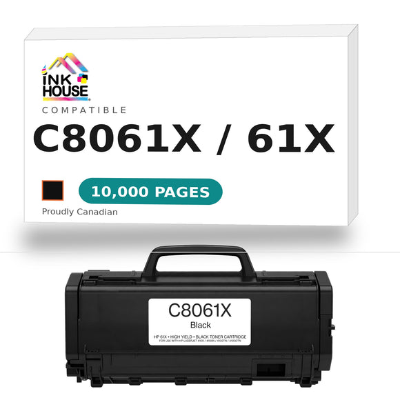 HP C8061X(HP 61X) Remanufactured Black Toner Cartridge High Yield