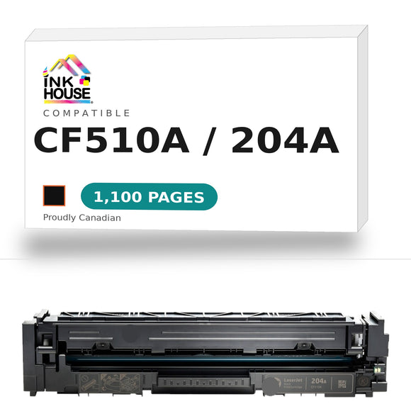 Compatible HP 204A (CF510A) Black Laser Toner Cartridge (Updated CHIP)