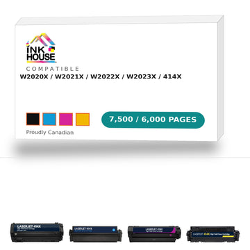With Chip HP 414X  W2020X W2021X W2022X W2023X Compatible Toner Cartridge High Yield(BK/C/M/Y) (Updated CHIP)