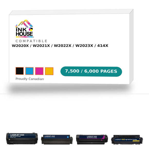 With Chip HP 414X W2022X Compatible Magenta Toner Cartridge High Yield (Updated CHIP)