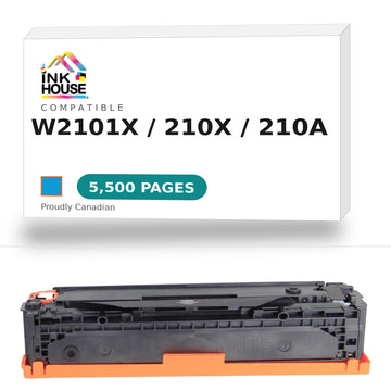 Compatible for HP 210X W2101X Cyan Toner Cartridge High Yield of 210A (Updated CHIP) - 0