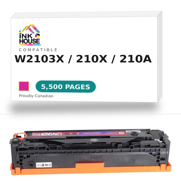 Compatible for HP 210X W2103X Magenta Toner Cartridge High Yield of 210A (Updated CHIP) - 0