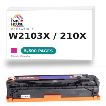 Compatible for HP 210X W2103X Magenta Toner Cartridge High Yield of 210A (Updated CHIP)