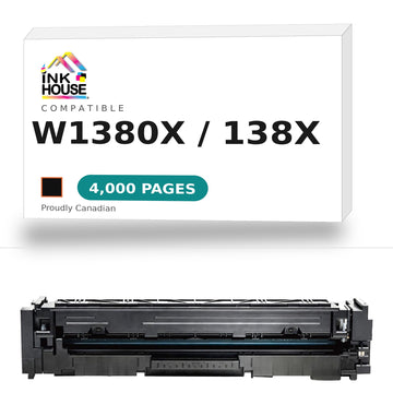 Compatible HP 138X W1380X Black Toner Cartridge High Yield  With Chip - 0