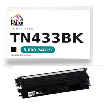 Brother TN433BK compatible black toner cartridge - Ink House