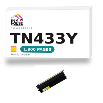Brother TN433Y compatible yellow toner cartridge - Ink House