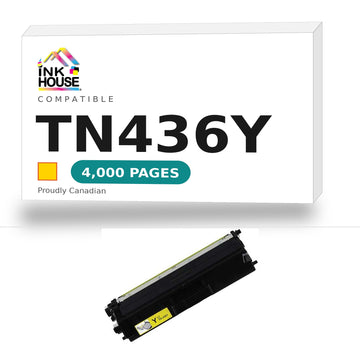 Brother TN436Y compatible yellow toner cartridge - Ink House