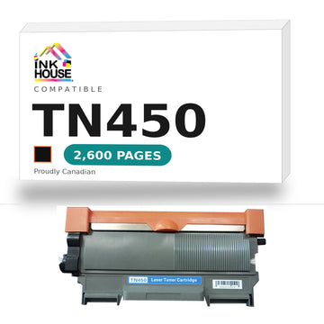 Brother TN450 compatible black toner cartridge - Ink House