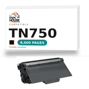 Brother TN750 compatible black toner cartridge - Ink House