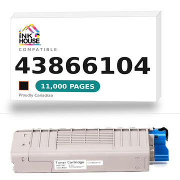 Okidata 43866104 BK New Compatible Black Toner Cartridge
