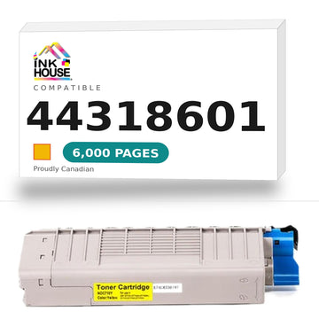 Okidata 44318601 Y New Compatible Yellow Toner Cartridge