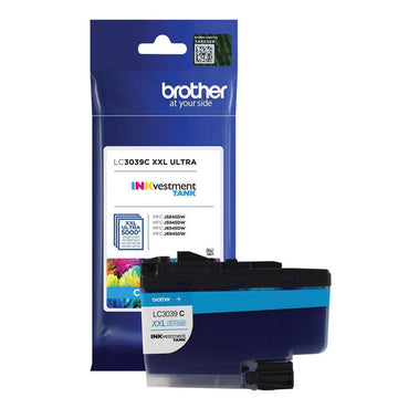 Brother LC3039C Original Cyan Ink Cartridge Ultra High Yield for use in MFCJ5845DW, MFCJ5845DW XL, MFCJ5945DW, MFCJ6545DW, MFCJ6545DW XL, MFCJ6945DW