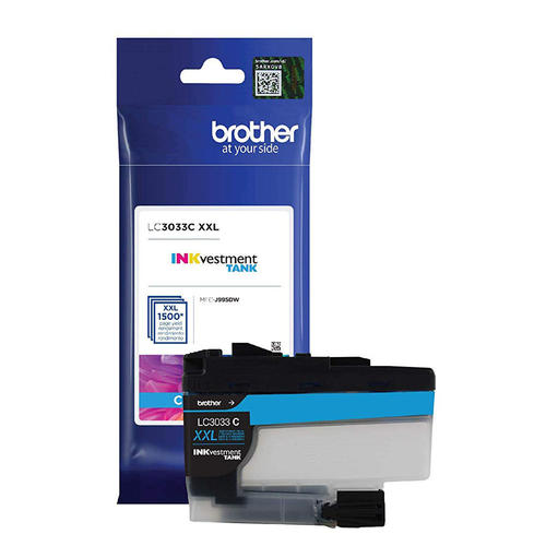 Brother LC3033C Original Cyan Ink Cartridge Extra High Yield for use in MFCJ805DW, MFCJ995DW, MFCJ995DW XL