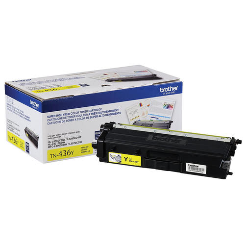 ORIGINAL Brother TN436 Y  Yellow Toner Cartridge (High Yield of TN433 Yellow)